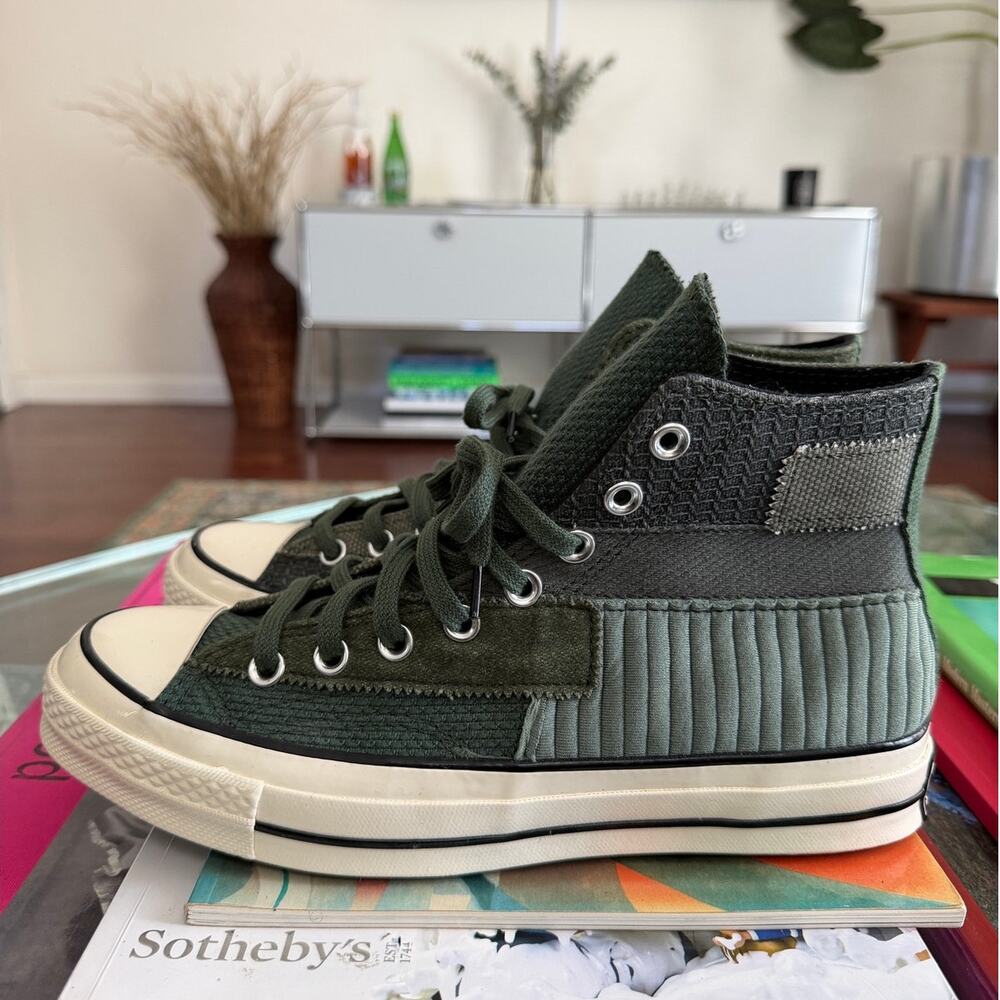 Converse Chuck 70 Hi Mono Patchwork Black Forest Sneakers 167138C